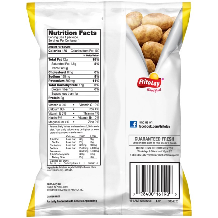 Ruffles Chips Nutrition Facts A Comprehensive Guide