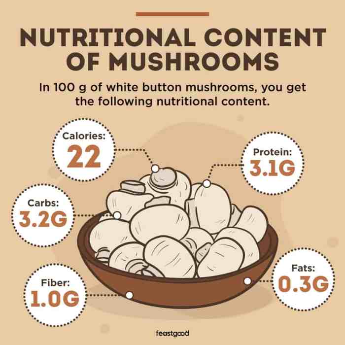 Mushroom nutrition facts 100g